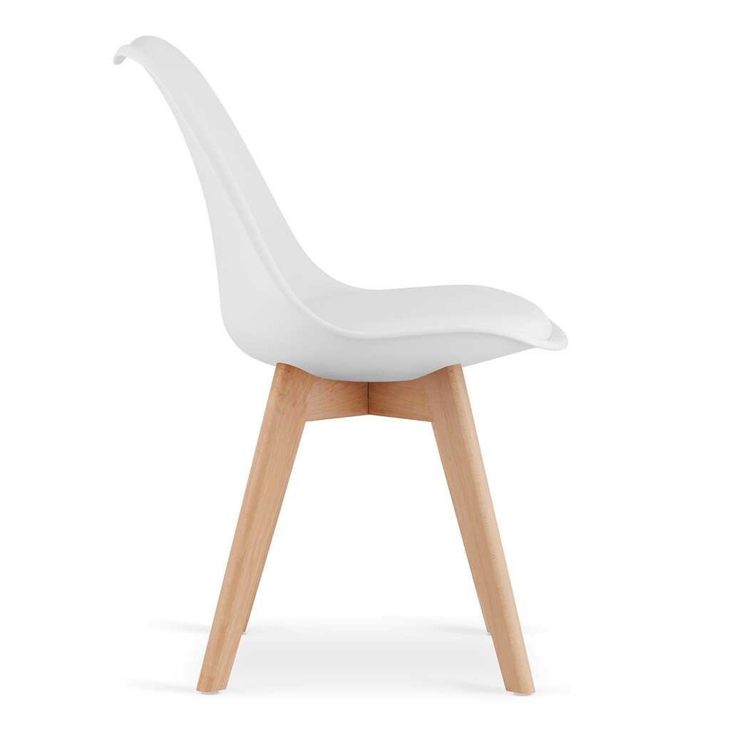 4-osaline toolide komplekt Mark, valge/pruun цена и информация | Söögitoolid, baaritoolid | kaup24.ee