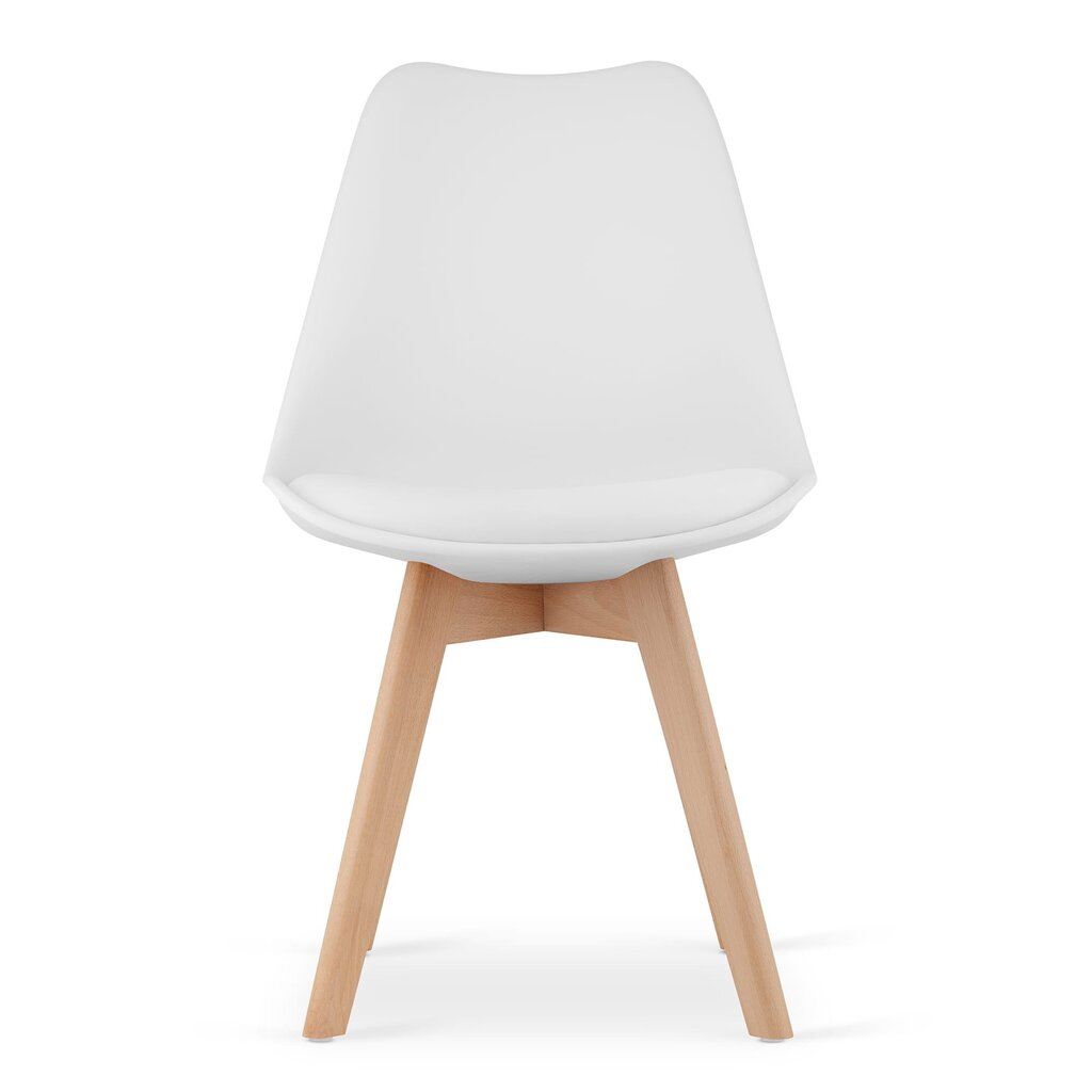 4-osaline toolide komplekt Mark, valge/pruun цена и информация | Söögitoolid, baaritoolid | kaup24.ee