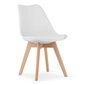 4-osaline toolide komplekt Mark, valge/pruun hind ja info | Söögitoolid, baaritoolid | kaup24.ee