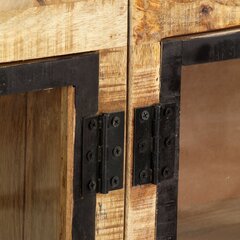 vidaXL puhvetkapp pruun ja must 160 x 30 x 80 cm töötlemata mangopuit hind ja info | Elutoa väikesed kapid | kaup24.ee