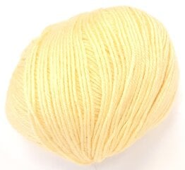 Kudumisniit Alize Wool Wool-Bamboo, värvus helekollane 187 hind ja info | Kudumistarvikud | kaup24.ee