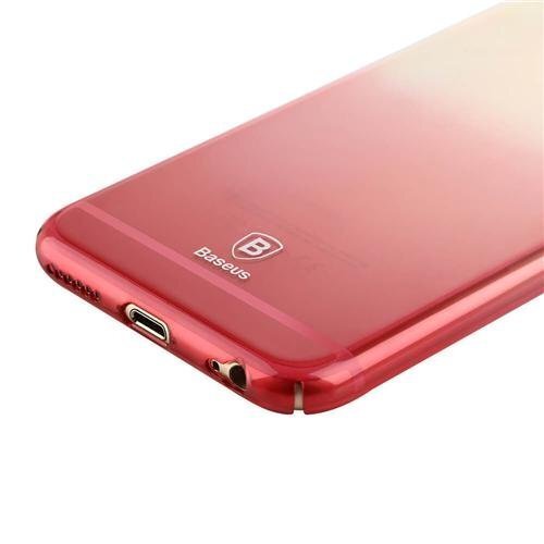 Baseus Glaze Case Impact Silicone Case for Apple iPhone 6 / 6S Plus Transparent - Pink hind ja info | Telefoni kaaned, ümbrised | kaup24.ee