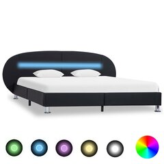 Каркас кровати со светодиодным освешением, черный, 120x200 см цена и информация | Кровати | kaup24.ee