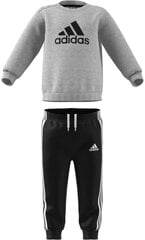 Adidas Spordikostüümid I Bos Jog Ft Black Grey HF8819 HF8819/86 hind ja info | Poiste püksid | kaup24.ee