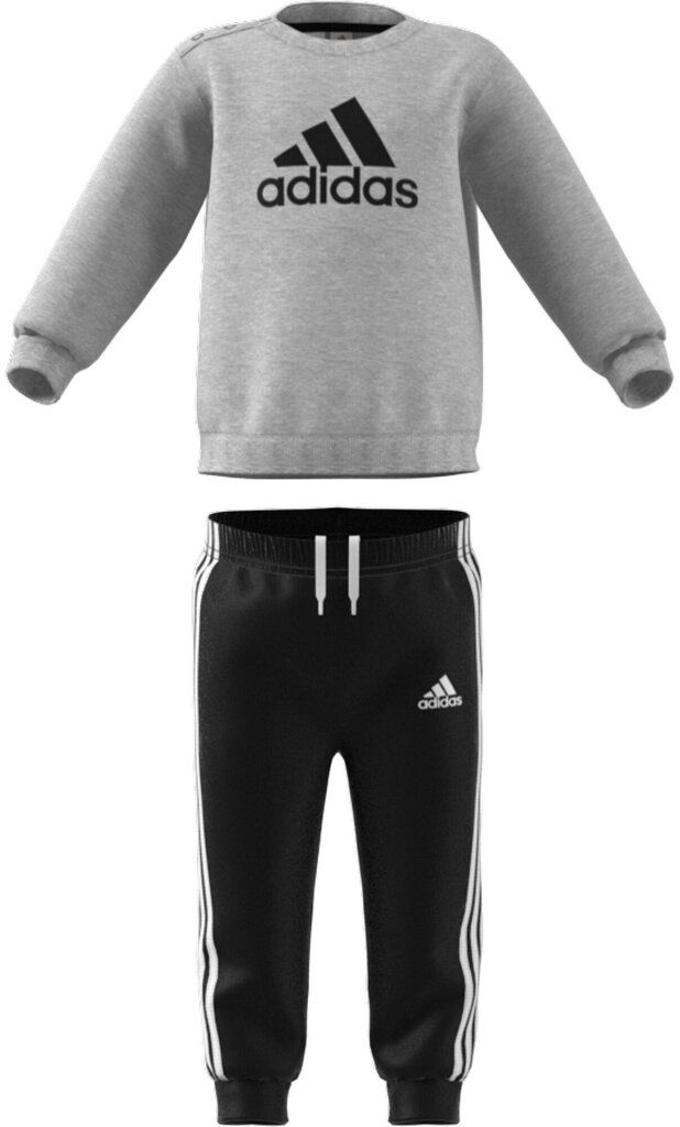 Adidas Spordikostüümid I Bos Jog Ft Black Grey HF8819 HF8819/86 цена и информация | Poiste püksid | kaup24.ee