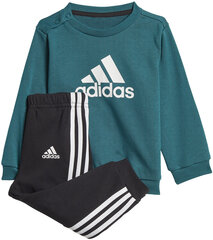 Adidas Spordikostüümid I Bos Jog Ft Green Black HF8822 HF8822/98 hind ja info | Poiste püksid | kaup24.ee