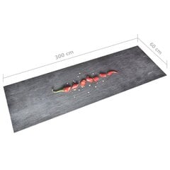 vidaXL köögivaip, pestav, pipar, 60 x 300 cm hind ja info | Vaibad | kaup24.ee
