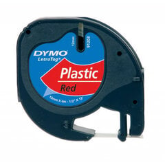 DYMO LetraTag Бумажная лента 12мм x 4м/черный на белом (S0721500/S0721510) цена и информация | Аксессуары для принтера | kaup24.ee