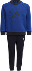 Adidas Spordikostüümid Lk Logo Jog Set Blue Black HF1899 HF1899/116 hind ja info | Komplektid poistele | kaup24.ee