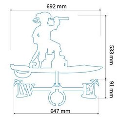 Флюгер Пират цена и информация | Украшения | kaup24.ee