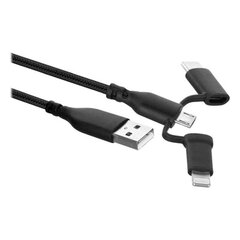 USB-kaabel-USB-C ja Lightning Ewent EW1376 (1 m) Must hind ja info | Kaablid ja juhtmed | kaup24.ee
