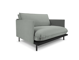 Diivan Sofa 1.5 Intereurs 86 Auguste, hall/must цена и информация | Диваны | kaup24.ee