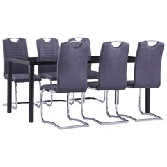 Столовый комплект, 7 частей, серый цена и информация | Комплекты мебели для столовой | kaup24.ee