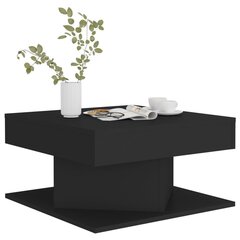 vidaXL kohvilaud, must, 57 x 57 x 30 cm, puitlaastplaat hind ja info | Diivanilauad | kaup24.ee