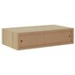 vidaXL sahtlitega seinariiulid, 2tk, tamm ja valge, 40 x 23,5 x 10 cm MDF hind ja info | Riiulid | kaup24.ee