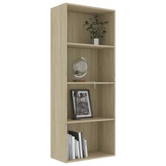 vidaXL 4-korruseline riiul Sonoma tamm 60x30x151,5 cm puitlaastplaat цена и информация | Полки | kaup24.ee