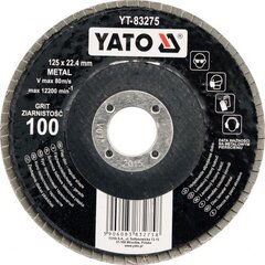 Шлифовальный диск Yato YT-83273, 125 х 22.2 мм, Р60 цена и информация | Шлифовальные машины | kaup24.ee