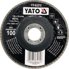 Metalli lihvketas Yato YT-83275, 125*22.2 mm, P100 цена и информация | Шлифовальные машины | kaup24.ee