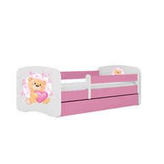 Кровать Babydreams, розовая, 160x80 см, с ящиком цена и информация | Кровати | kaup24.ee