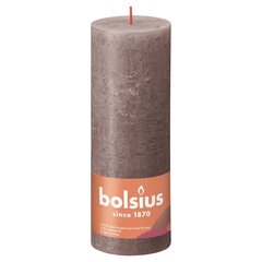 Bolsius sammasküünlad Shine 6 tk 190 x 68 mm pruunikashall hind ja info | Küünlad, küünlajalad | kaup24.ee