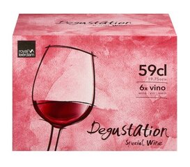 Veiniklaasid Degustation, 6 tk 590 ml hind ja info | Klaasid, tassid ja kannud | kaup24.ee