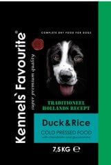 Duck Rice 7,5kg-Kennels Favourite -(külmpressitud). Superpremium kvaliteediga külmpressitud täissööt kõikidele täiskasvanud koerte tõugudele hind ja info | Kuivtoit koertele | kaup24.ee