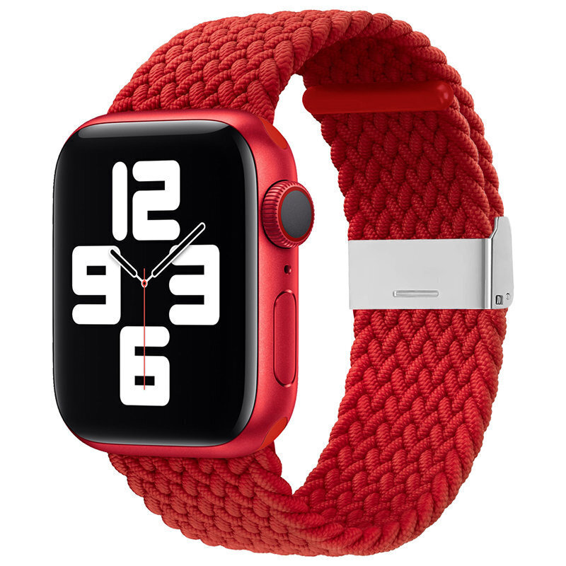 Kella käevõru Apple Watch 7 / 6 / SE / 5 / 4 / 3 / 2, 45 / 44 / 42 mm, punane цена и информация | Nutikellade ja nutivõrude tarvikud | kaup24.ee