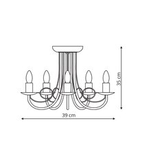 Ripplamp Light Prestige Perla 5, valge цена и информация | Люстры | kaup24.ee