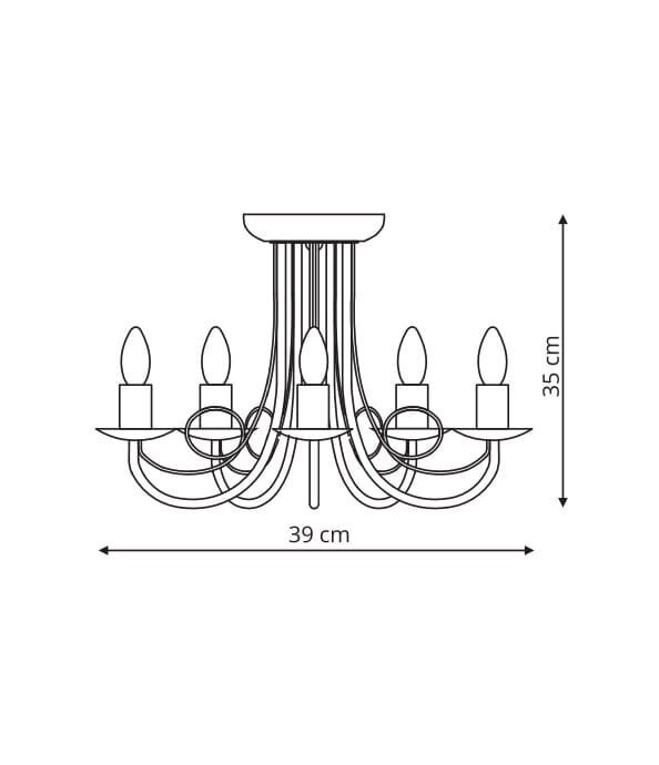 Ripplamp Light Prestige Perla 5, valge цена и информация | Rippvalgustid | kaup24.ee