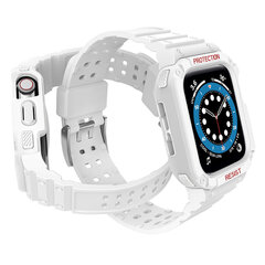 Kellarihm Apple Watchile 7 / 6 / 5 / 4 / 3 / 2 / SE 45 / 44 / 42 mm, valge hind ja info | Nutikellade ja nutivõrude tarvikud | kaup24.ee