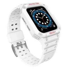 Kellarihm Apple Watchile 7 / 6 / 5 / 4 / 3 / 2 / SE 45 / 44 / 42 mm, valge hind ja info | Nutikellade ja nutivõrude tarvikud | kaup24.ee