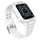 Kellarihm Apple Watchile 7 / 6 / 5 / 4 / 3 / 2 / SE 45 / 44 / 42 mm, valge hind ja info | Nutikellade ja nutivõrude tarvikud | kaup24.ee