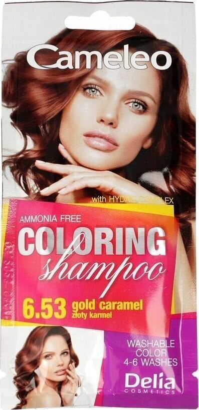 Tooniv šampoon Delia Cosmetics Cameleo 40 ml, nr 6.53 Gold Caramel hind ja info | Juuksevärvid | kaup24.ee