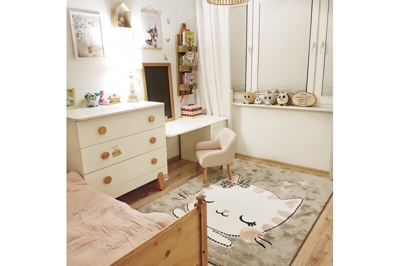 Laste vaip PETIT KITTY - 200x290 cm, hall hind ja info | Vaibad | kaup24.ee