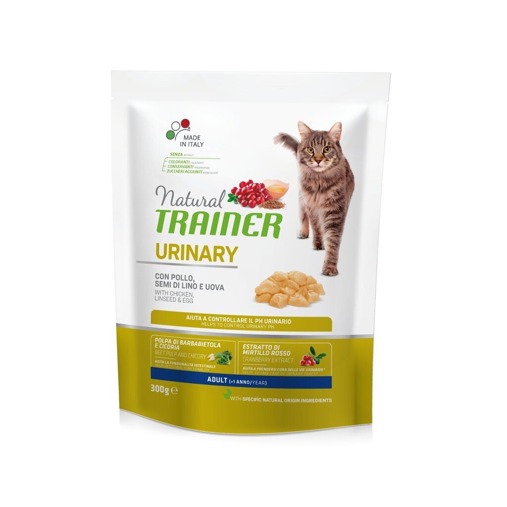 Natural trainer urinary adult with chicken 300 g - täisväärtuslik tasakaalustatud toit täiskasvanud kassidele alates 1. Eluaastast цена и информация | Kuivtoit kassidele | kaup24.ee