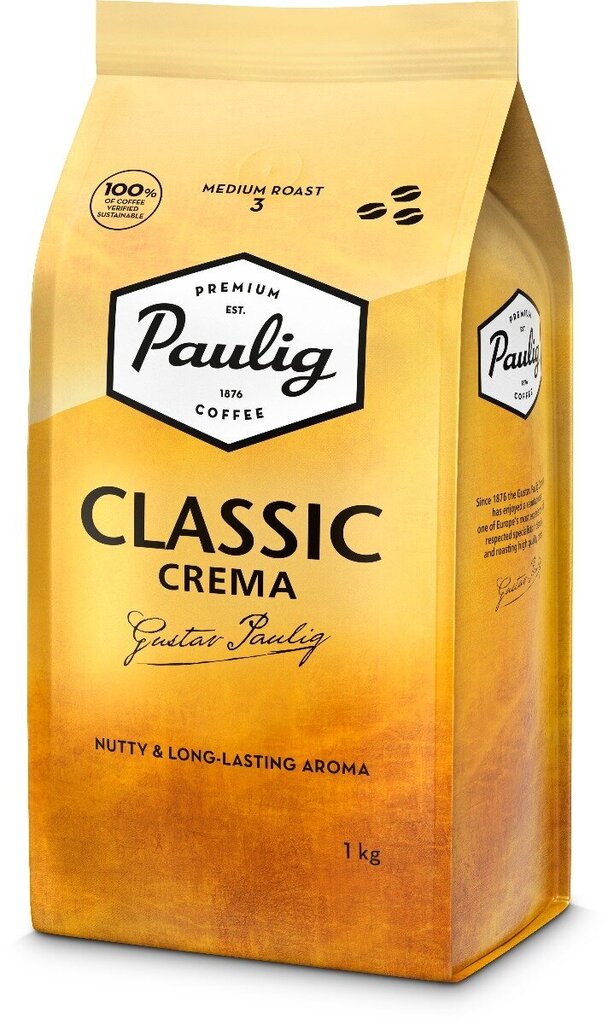 Paulig Classic Crema kohvioad 1 KG цена и информация | Kohv, kakao | kaup24.ee