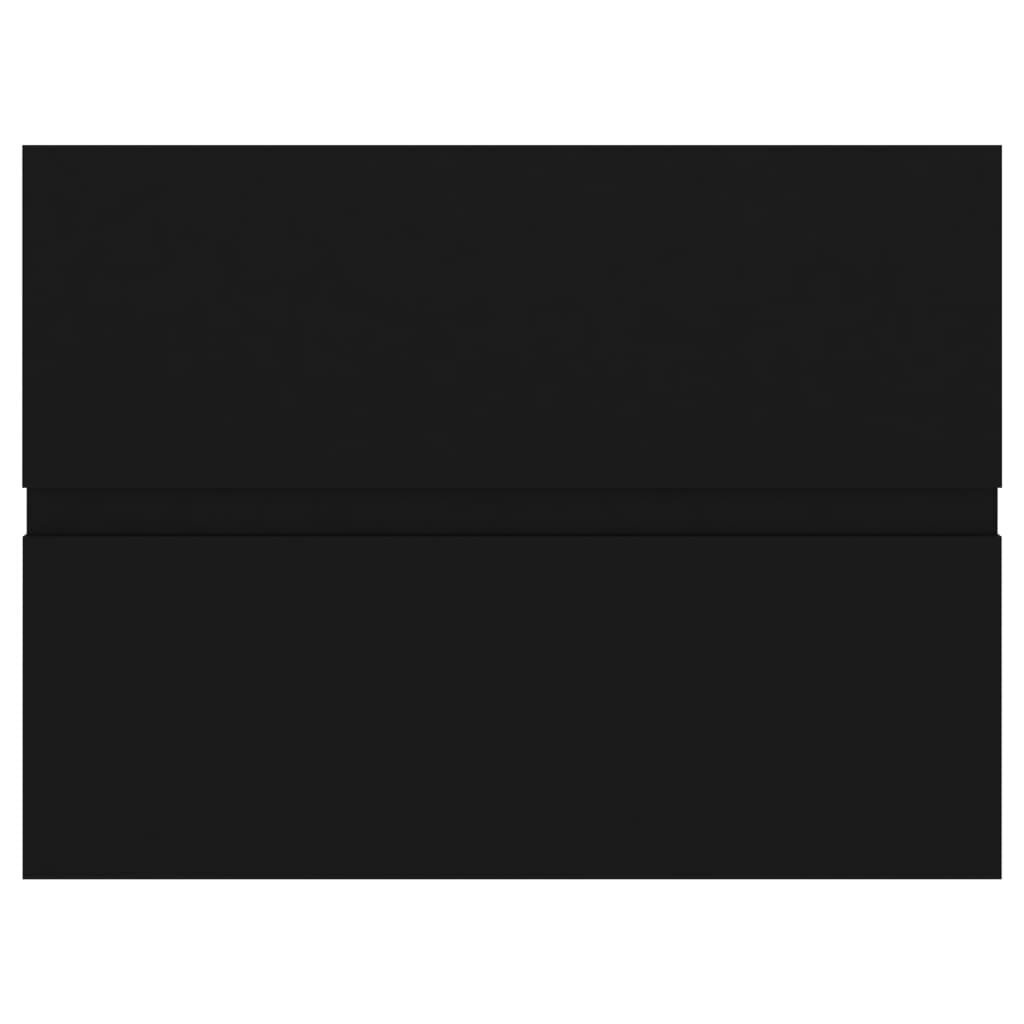 vidaXL valamukapp sisseehitatud valamuga, must, puitlaastplaat hind ja info | Vannitoakapid | kaup24.ee