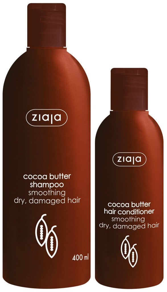 Ziaja šampoon Cocoa Butter 400ml + Ziaja juuksepalsam Cocoa Butter 200ml hind ja info | Šampoonid | kaup24.ee