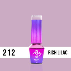 Гель лак для ногтей Molly Lac - OBSESSION RICH LILAC 5 мл Но. 212 цена и информация | Лаки для ногтей, укрепители для ногтей | kaup24.ee