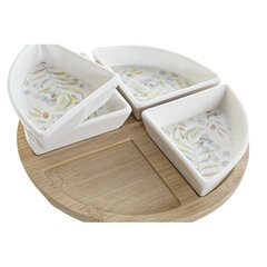 Komplekt DKD Home Decor Bamboo Ceramics jaoks (5 tk) (21,5 x 21,5 x 1 cm) hind ja info | Lauanõud ja kööginõud | kaup24.ee