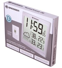 Настенная метеостанция Bresser TemeoTrend JC LCD RC, серебристый цвет цена и информация | Метеорологические станции, термометры | kaup24.ee