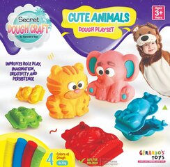 Набор пластилина Тесто Craft Cute Animals Dough Playset, 4x30 г цена и информация | Развивающие игрушки и игры | kaup24.ee