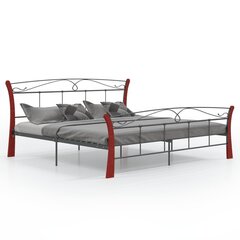 Voodiraam vidaXL, must, metall, 200 x 200 cm цена и информация | Кровати | kaup24.ee