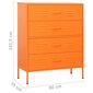 Kummut vidaXL, oranž, 80 x 35 x 101,5 cm, teras hind ja info | Kummutid | kaup24.ee