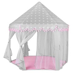 Домик принцессы - палатка, серо-розовая цена и информация | Детские игровые домики | kaup24.ee