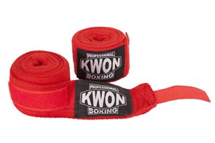 Лента боксерская Kwon Pro хлопок 5м, красная цена и информация | Боевые искусства | kaup24.ee