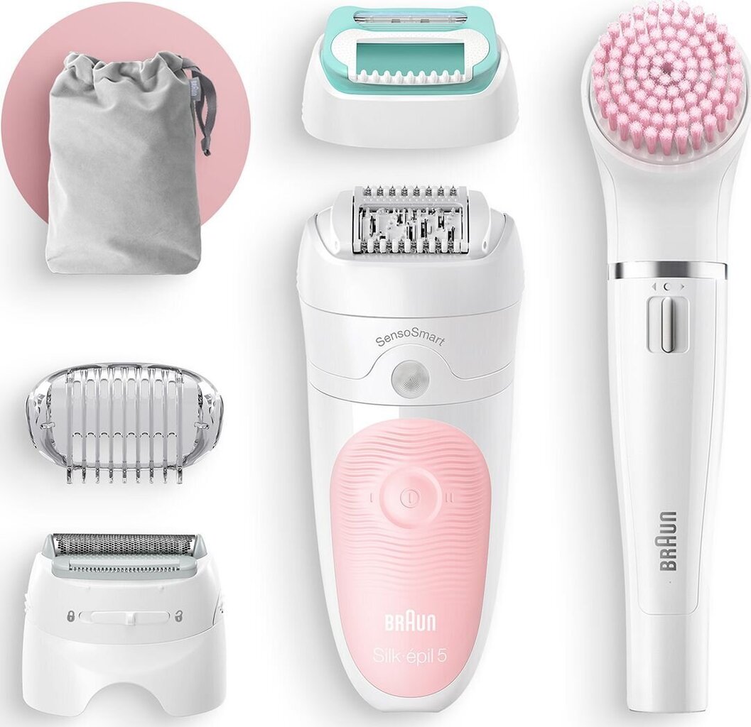 Эпиляторы ЭЛЕКТРИЧЕСКИЙ ЭПИЛЯТОР BRAUN 5875 BEAUTY SET АККУМУЛЯТОРНЫЙ БЕЛЫЙ  цена | kaup24.ee