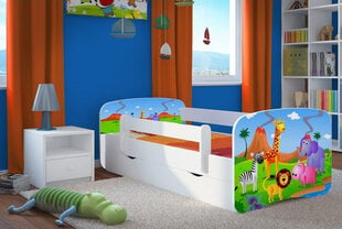 Кровать Babydreams, белая, 180x80 см, с выдвижным ящиком цена и информация | Кровати | kaup24.ee