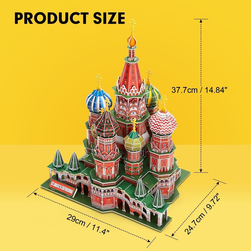 CubicFun 3D pusle National Geographic St. Basil´s katedraal hind ja info | Pusled | kaup24.ee