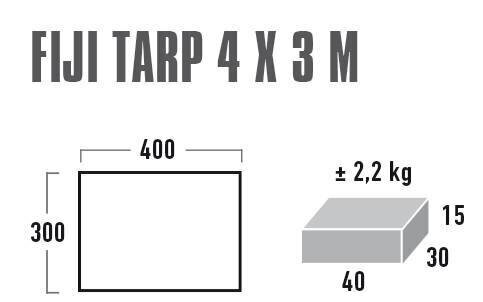 High Peak päikesevari Fiji Tarp 4 x 3 m, hall цена и информация | Päikesevarjud, markiisid ja alused | kaup24.ee